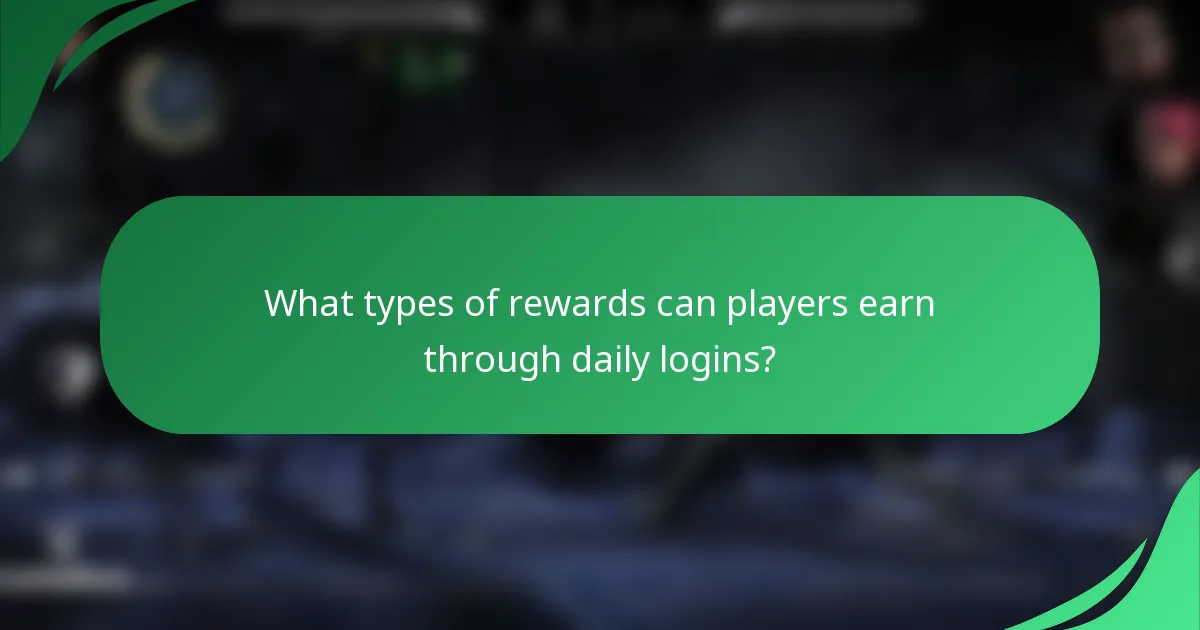 What types of rewards can players earn through daily logins?