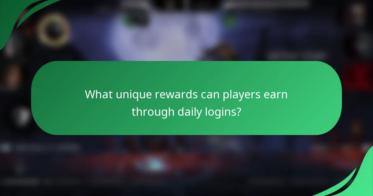What unique rewards can players earn through daily logins?